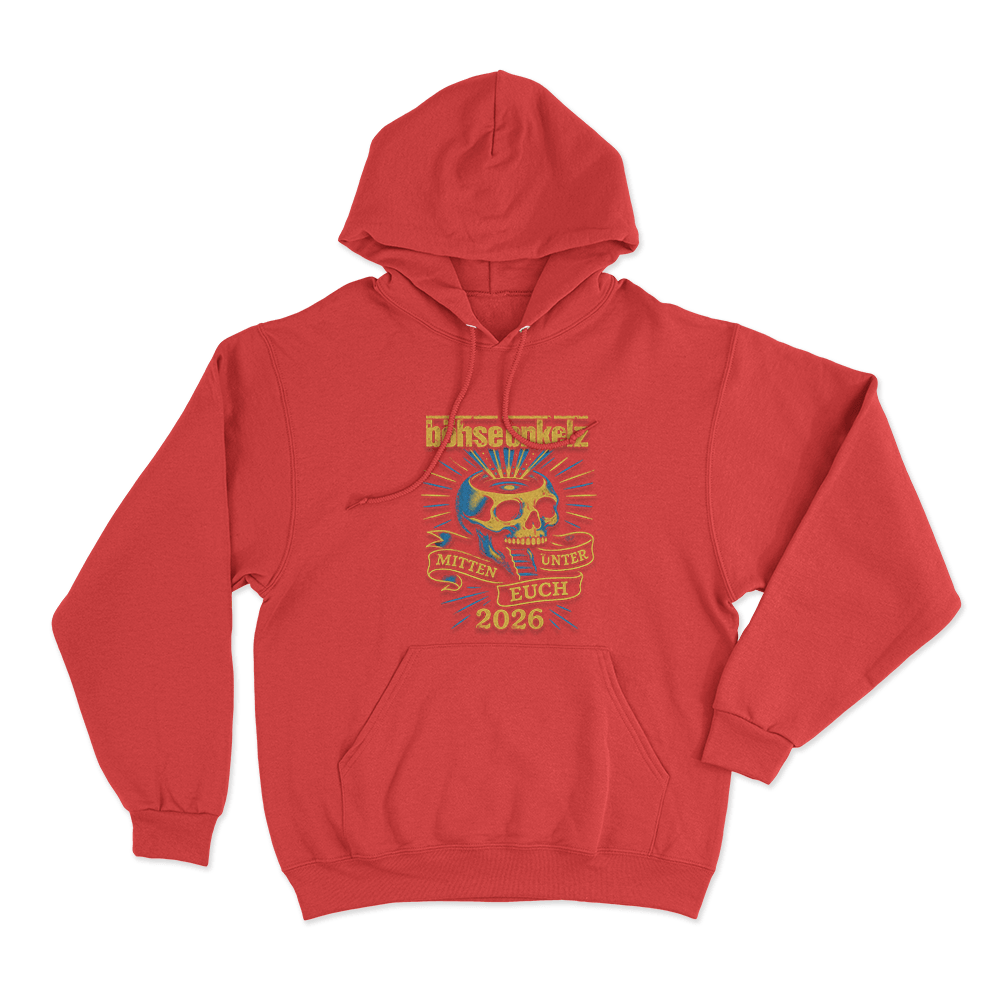 Böhse Onkelz Mitten Unter Euch 2026 Unisex Hoodie Red Bohse Onkelz Mitten Unter Euch 2026 Unisex Hoodie Red